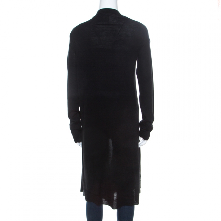 مملوكة مسبقًا Zadig & Voltaire Black Merino Wool Romy Long Cardigan M