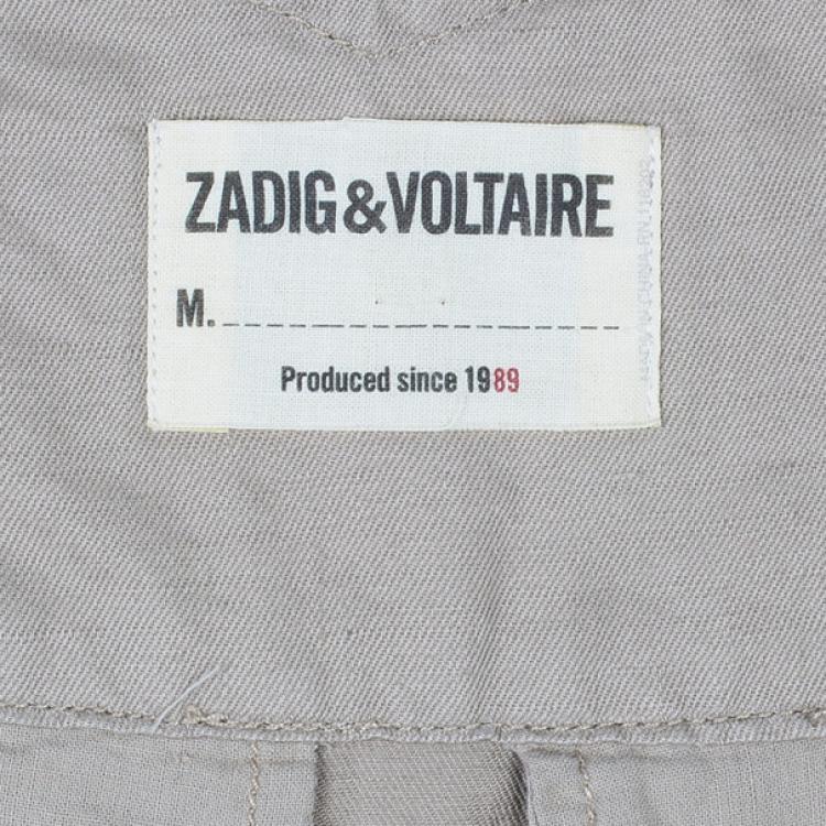 مملوكة مسبقًا Zadig & Voltaire Plumo Two-Tone Cropped Pants XS