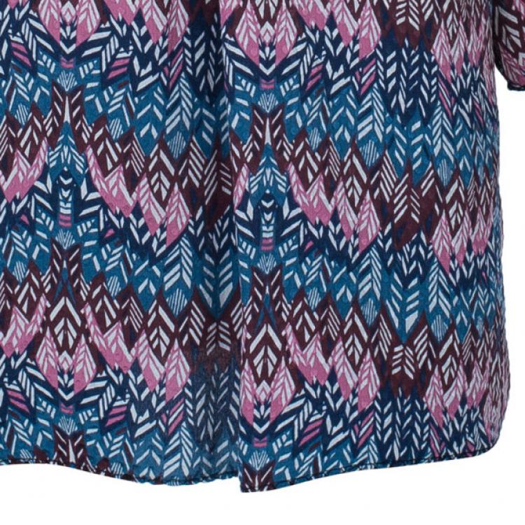 Pre Owned Zadig & Voltaire Printed Tunic Top S