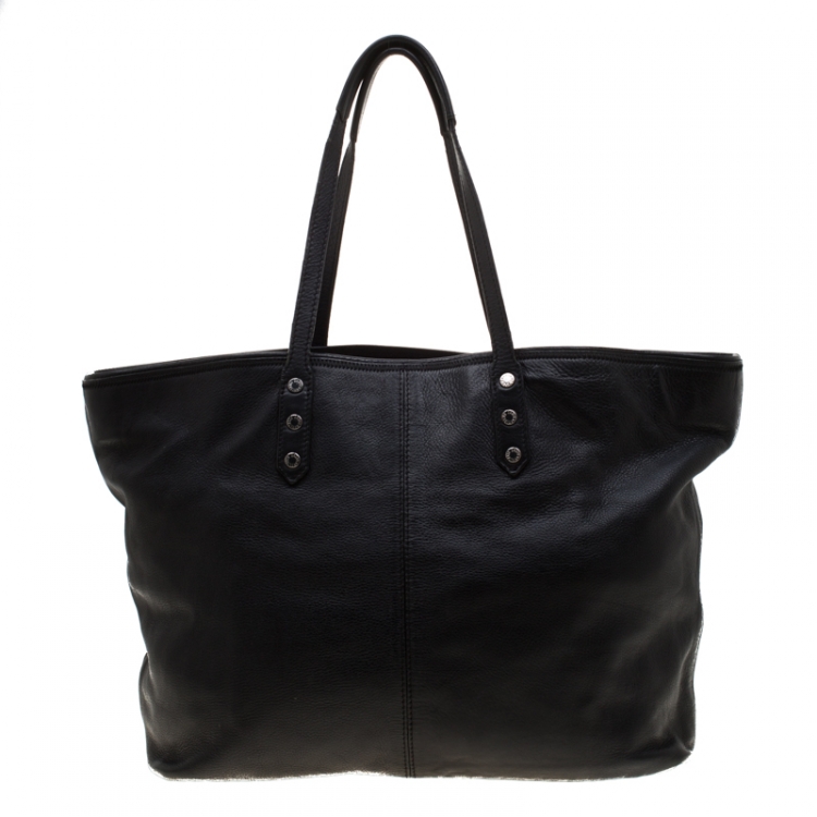 Pre Owned Zadig and Voltaire Black Leather Mick Tote