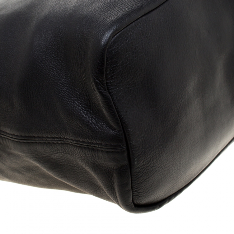 Pre Owned Zadig and Voltaire Black Leather Mick Tote