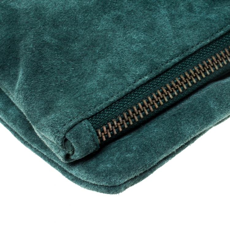 Pre Owned Zadig and Voltaire Dark Green Suede Shoulder Bag