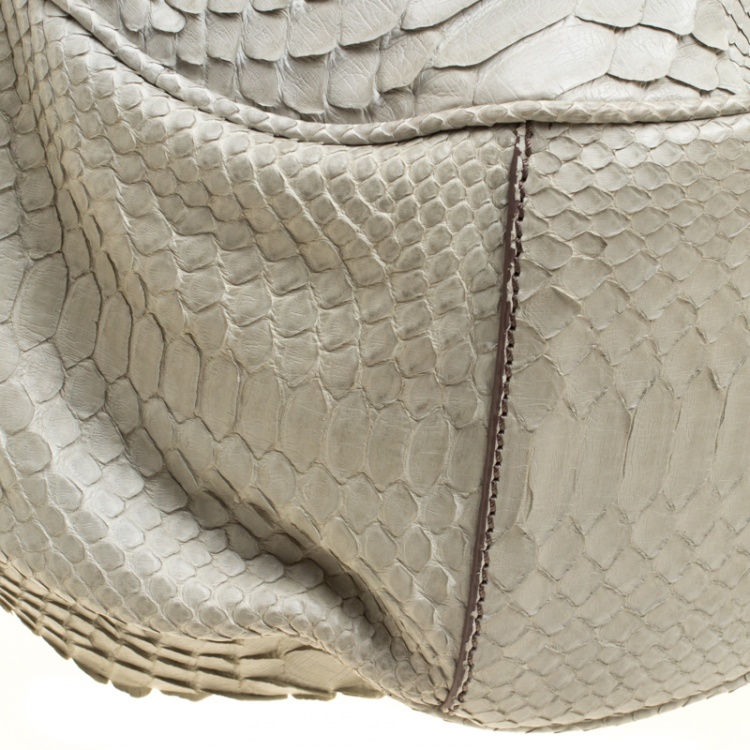 Pre Owned Zagliani Grey Python JJ Hobo