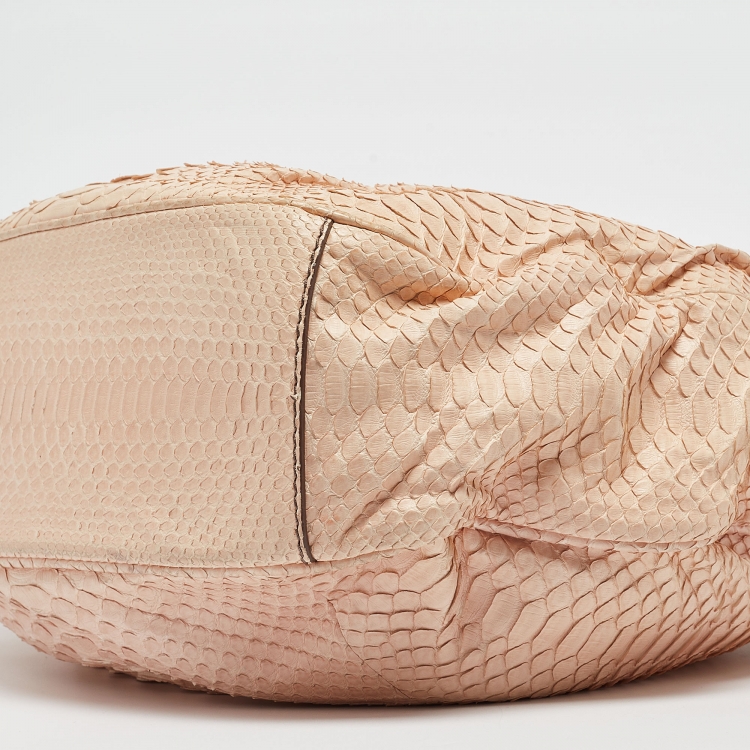 Pre Owned Zagliani Pink Python JJ Hobo