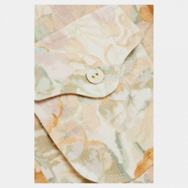 مملوكة مسبقًا Zimmermann Multicolor Printed Linen Mini Dress S