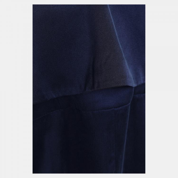 Pre Owned Zimmermann Navy Blue Silk Strapless Midi Dress L (2)