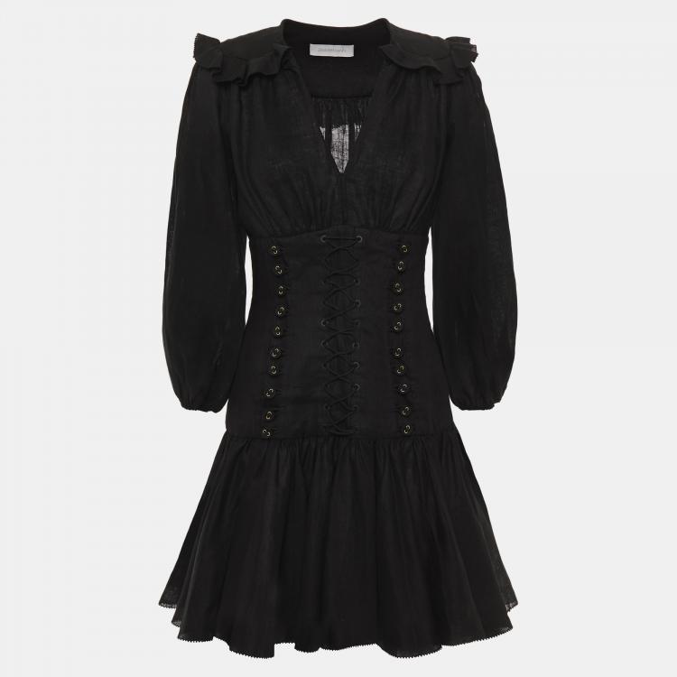 Pre Owned Zimmermann Linen Mini Dress 1
