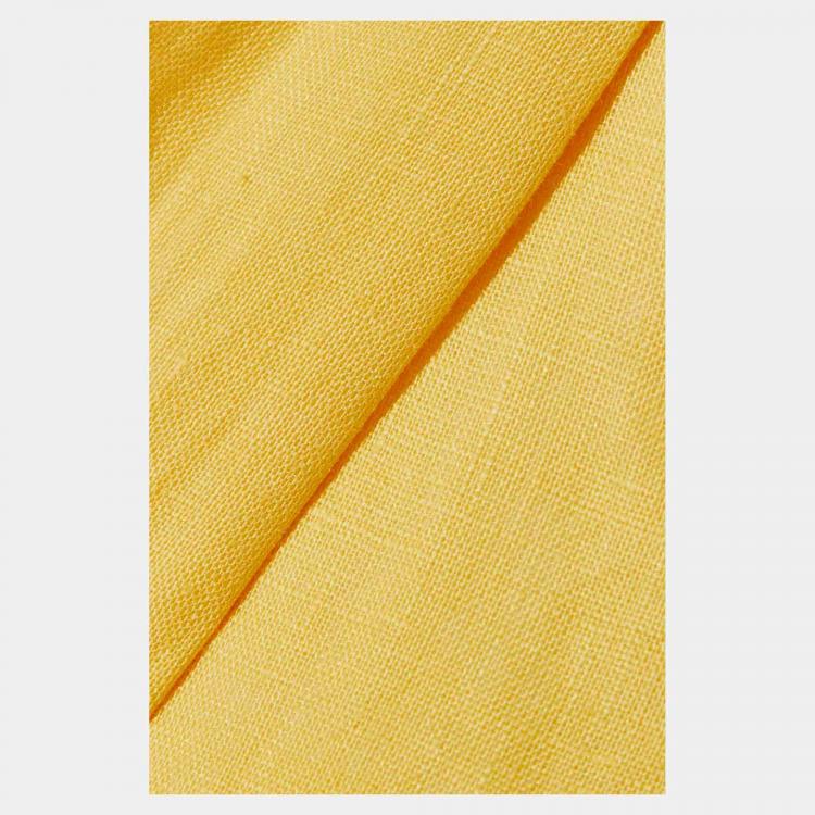 Pre Owned Zimmermann Yellow Linen One-Shoulder Maxi Dress S (0)