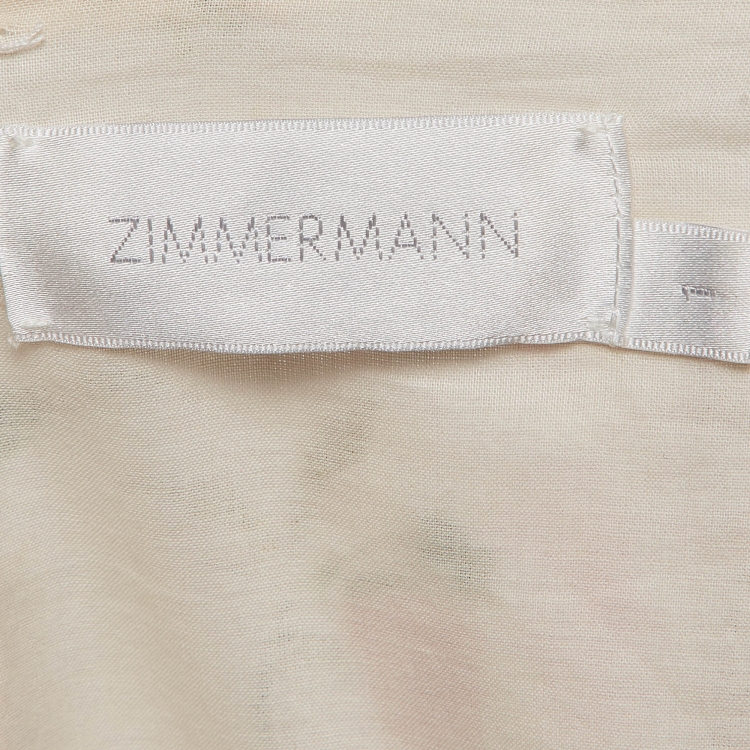 Pre Owned Zimmermann Multicolor Floral Print Linen Heathers Maxi Dress M