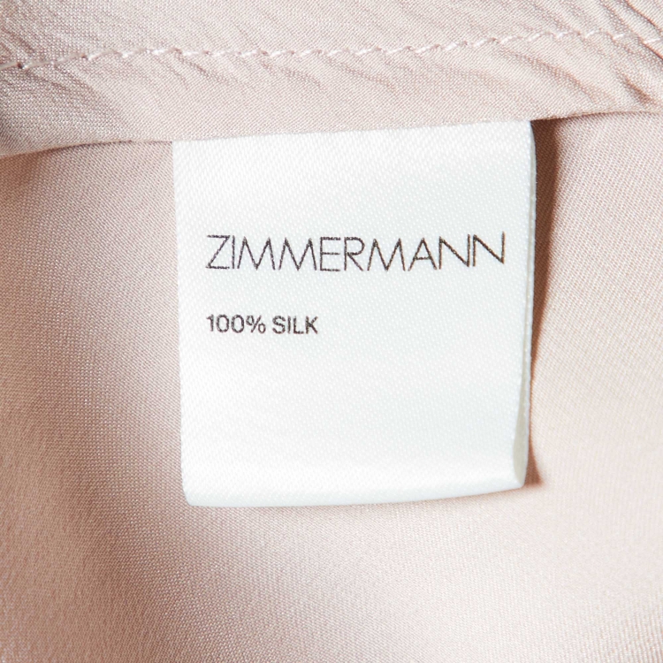 مملوكة مسبقًا Zimmermann Pink Satin Wrap-Around Mini Dress L