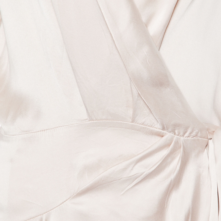 مملوكة مسبقًا Zimmermann Pink Satin Wrap-Around Mini Dress L