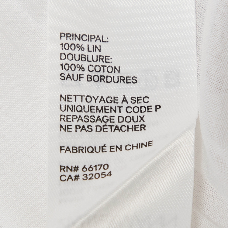 مملوكة مسبقًا Zimmermann White Floral Print Linen Tie-Strap Carnaby Dress S