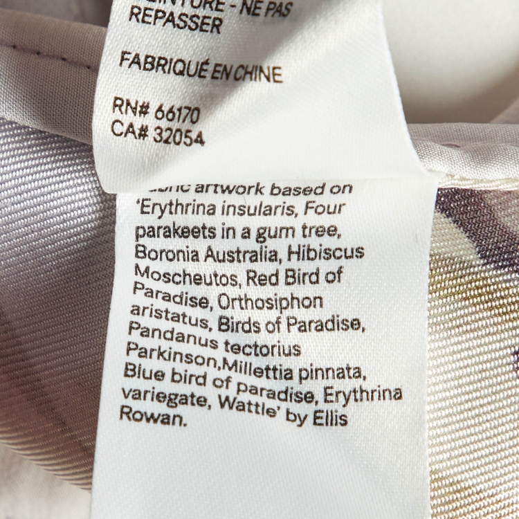 Pre Owned Zimmermann Purple Botanica Book Print Silk Belted Shorts M