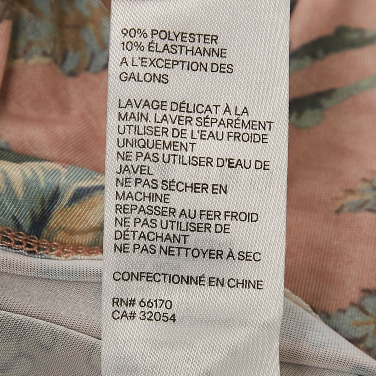 Pre Owned Zimmermann Multicolor Floral Print Silk Button Front Midi Dress S