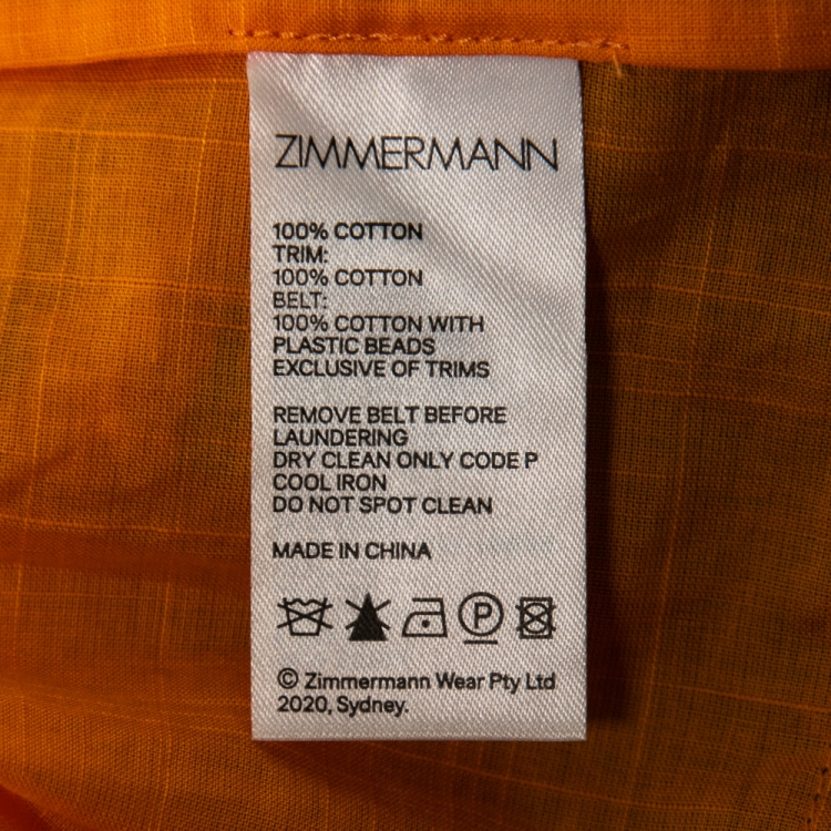 Pre Owned Zimmermann Multicolor Riders Striped Cotton Belted Maxi M