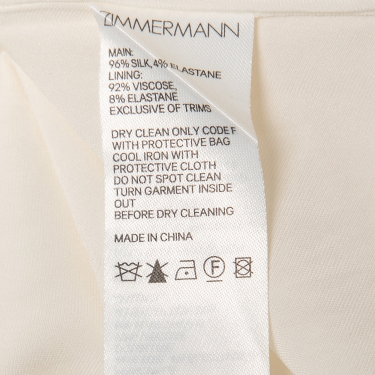 Pre Owned Zimmermann White Floral Printed Silk Maxi Dress S