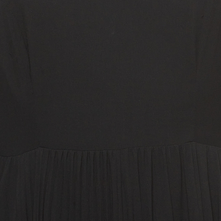Pre Owned Zimmermann Black Crepe Pleated Maxi Dress M