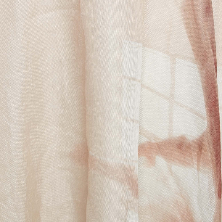 Pre Owned Zimmermann Pink Printed Linen-Blend Maxi Skirt S