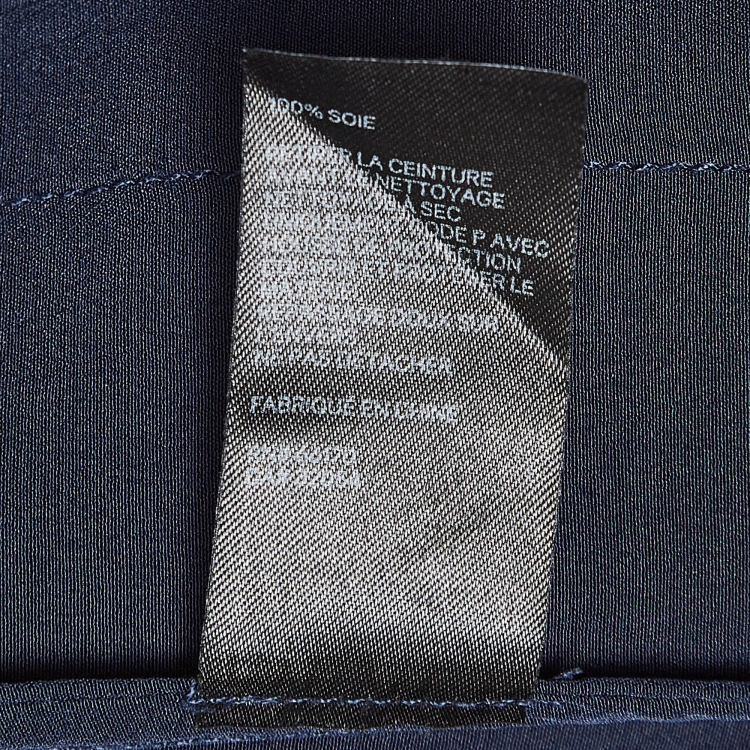 مملوكة مسبقًا Zimmermann Navy Blue Silk Buttoned Front Jumpsuit M