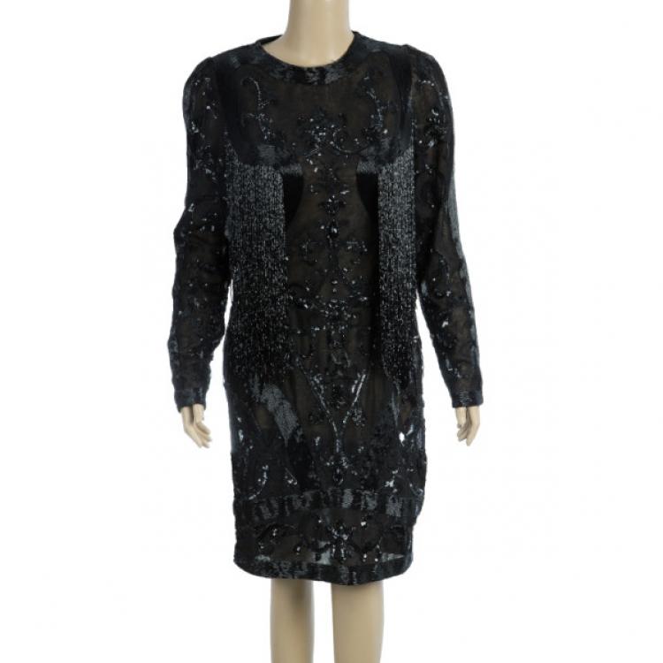 Pre Owned Zuhair Murad Embellished Short Dress M