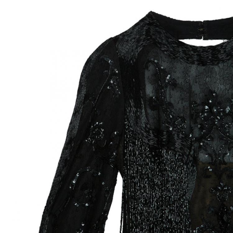 Pre Owned Zuhair Murad Embellished Short Dress M