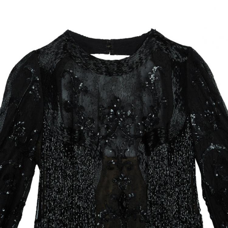 Pre Owned Zuhair Murad Embellished Short Dress M
