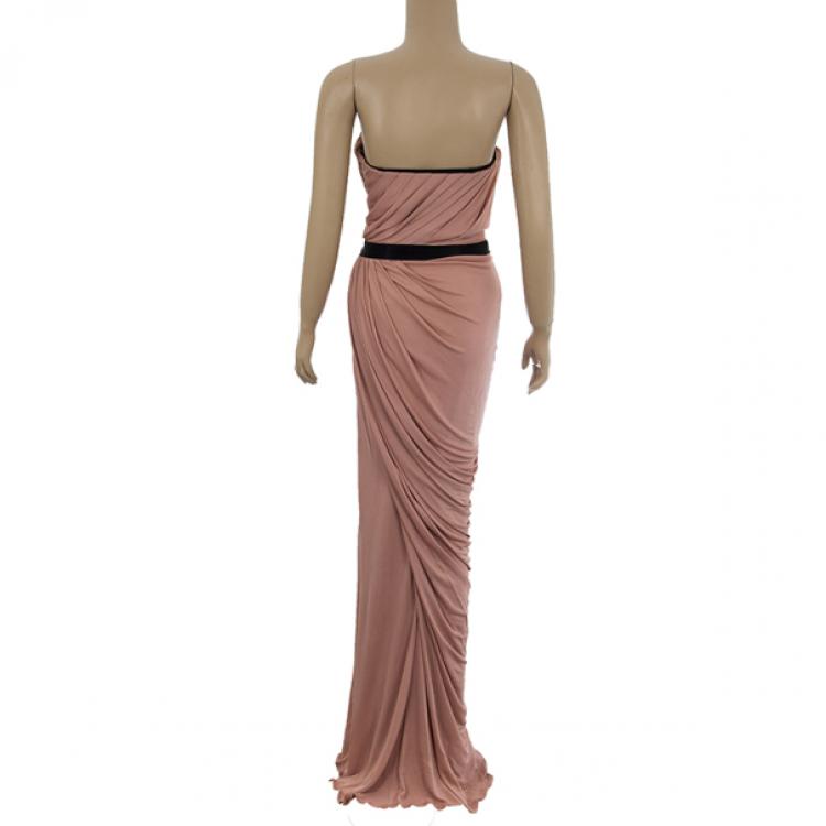 Pre Owned Zuhair Murad Strapless Stretch Gown S