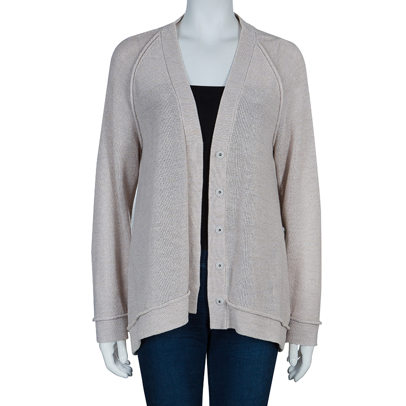 

Brunello Cucinelli Gold Shimmer Cardigan