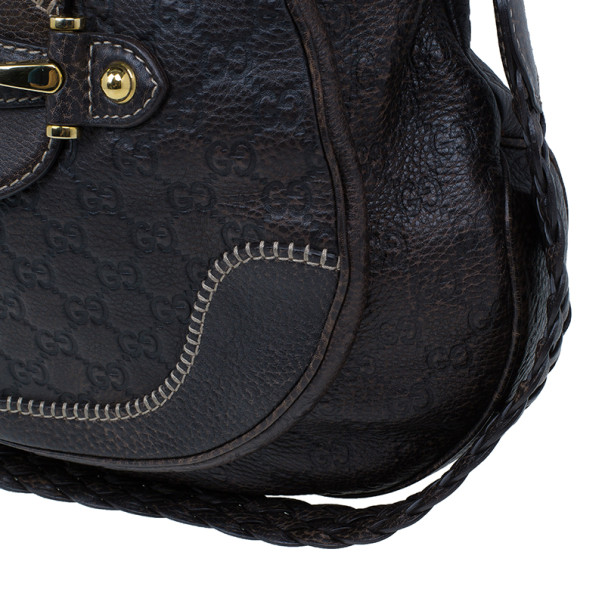 Gucci Brown GG Leather Saddle Bag - Buy & Sell - LC
