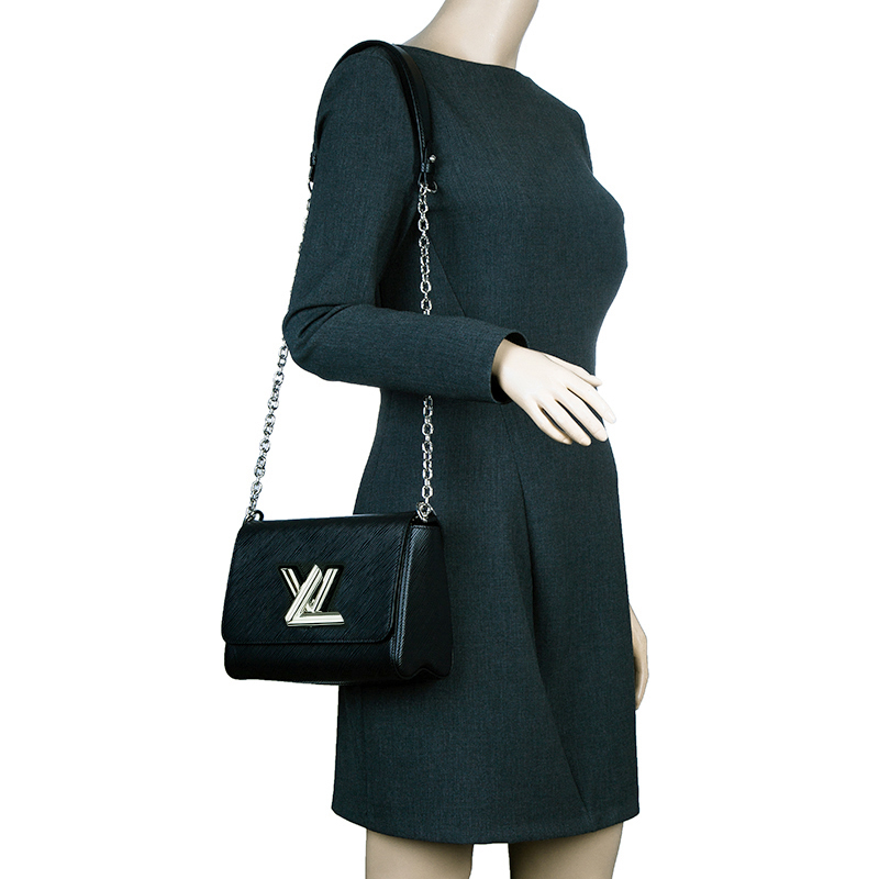 Louis Vuitton Black Epi Malletage Twist MM Shoulder Bag - Buy & Sell - LC