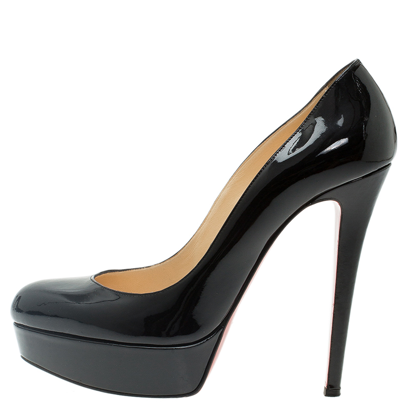 

Christian Louboutin Black Patent Bianca Platform Pumps Size