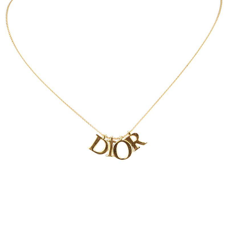 Diorevolution Necklace GoldFinish Metal and White Crystals  DIOR BG