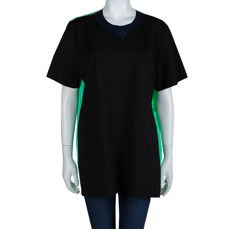

Roksanda Green Black Short Sleeve Top