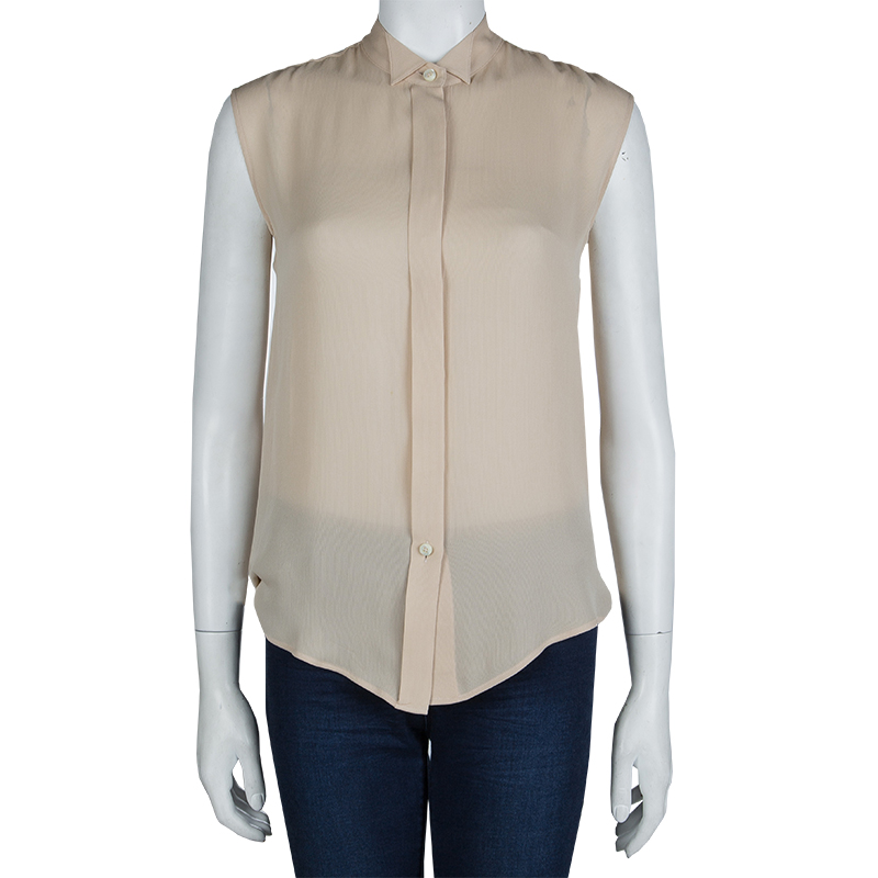 

Maison Margiela Beige Silk Top