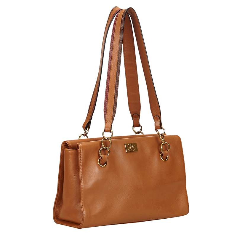 

Chanel Brown Leather Tote Bag