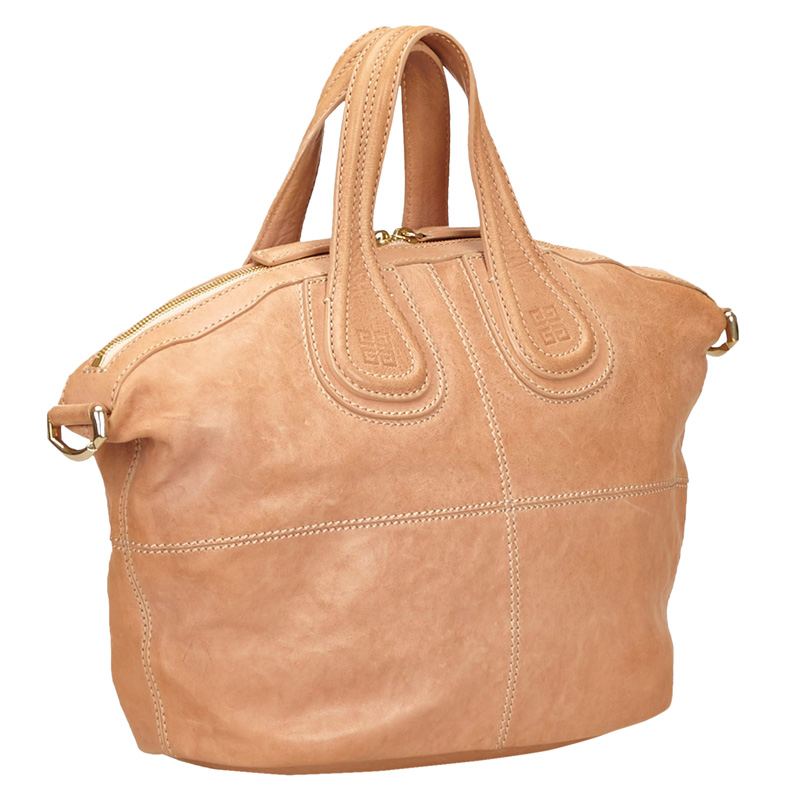 

Givenchy Brown/Beige Leather Nightingale Tote Bag, Pink