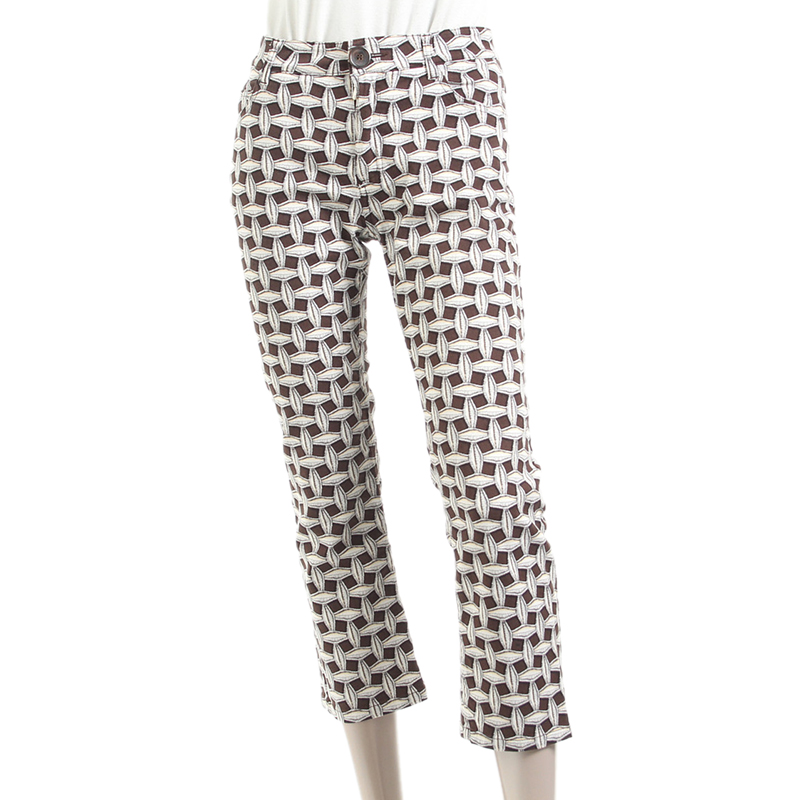 

Louis Vuitton Brown Printed Cropped Pants