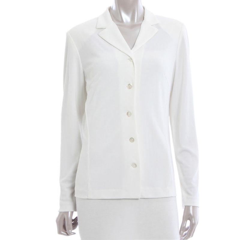 

Burberry London White Lapel Collar Top