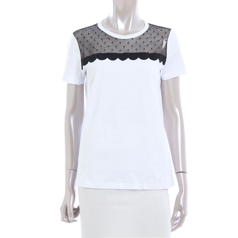 

Red Valentino White Lace Detail Tshirt