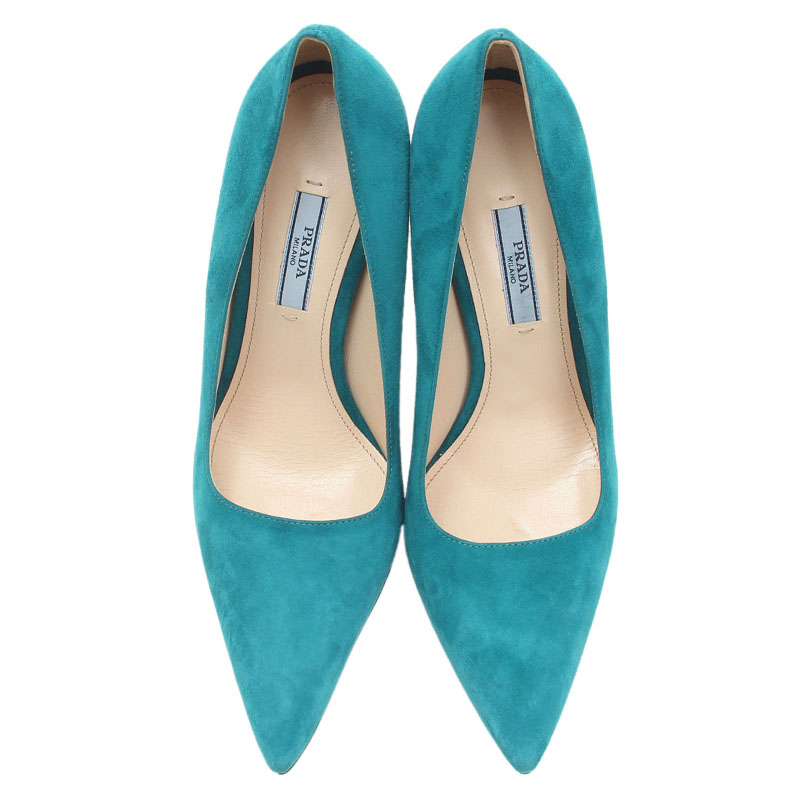 

Prada Blue Suede Pointed Toe Pumps Size