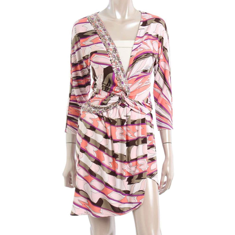 

Emilio Pucci Multicolor Abstract Print Dress