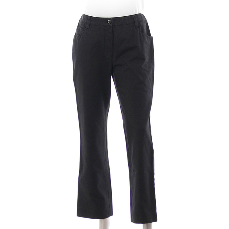 

Chanel Black Satin Panel Pants