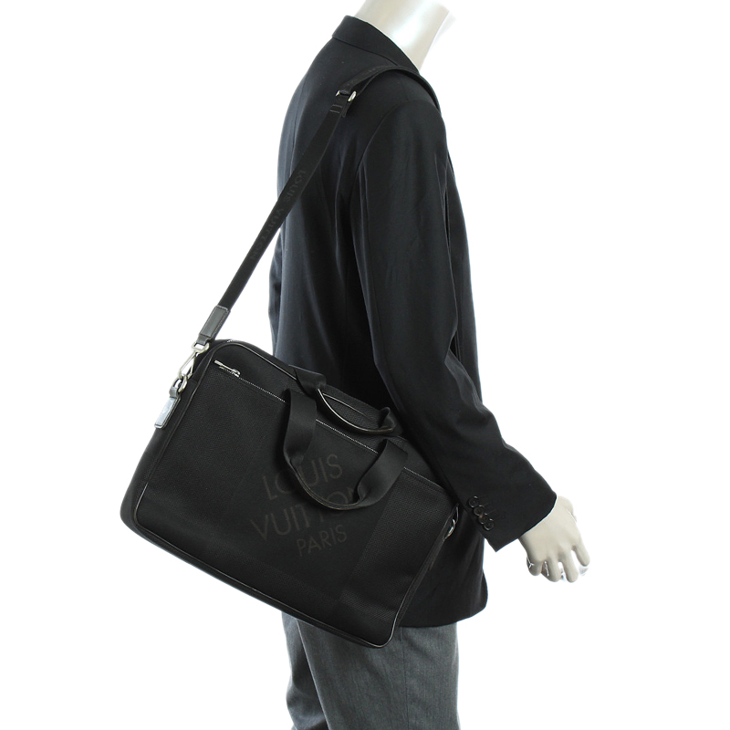 

Louis Vuitton Damier Geant Canvas Associe Messenger PM Bag, Black