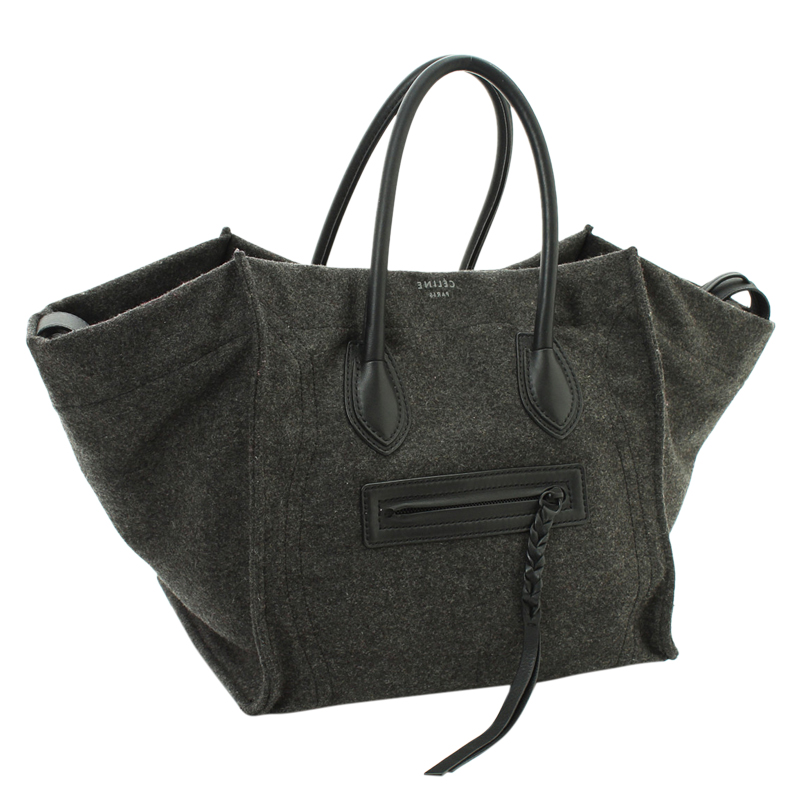 

Celine Black Wool Phantom Luggage Tote