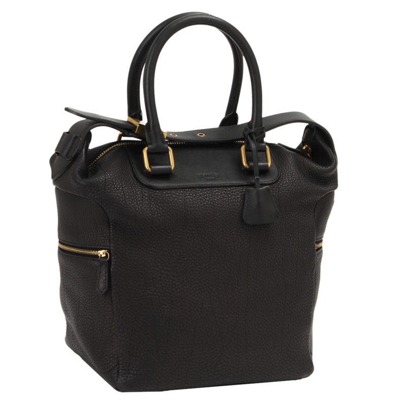 

Celine Black Pebbled Leather Satchel Bag