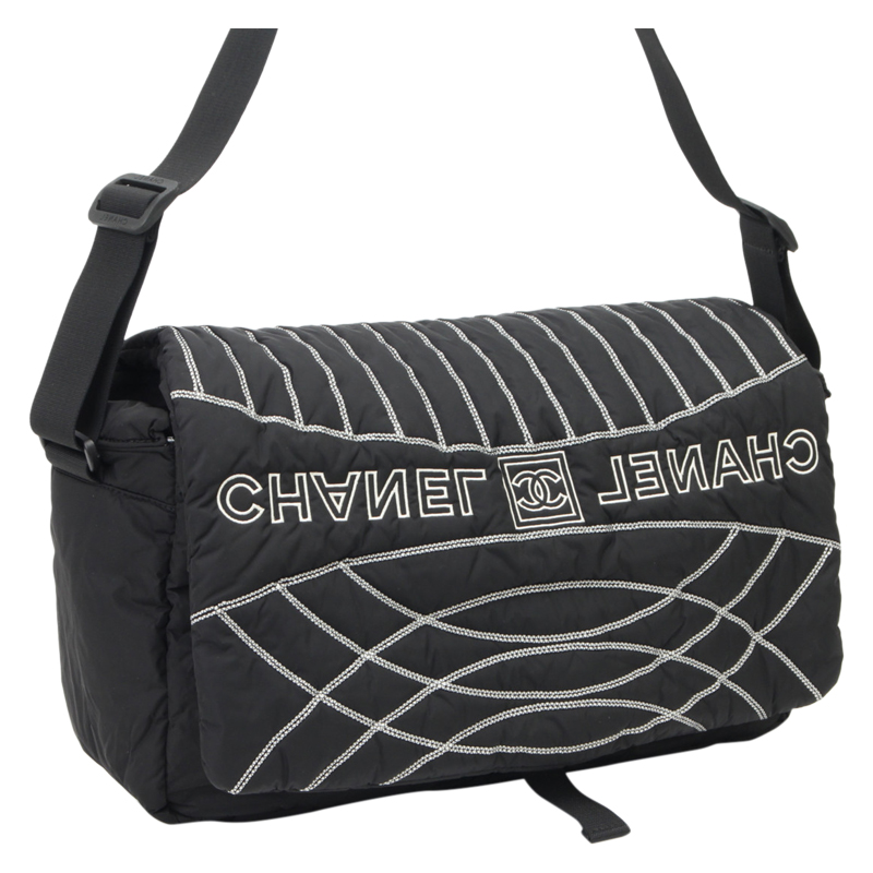 

Chanel Black Nylon Sport Line Messenger Bag