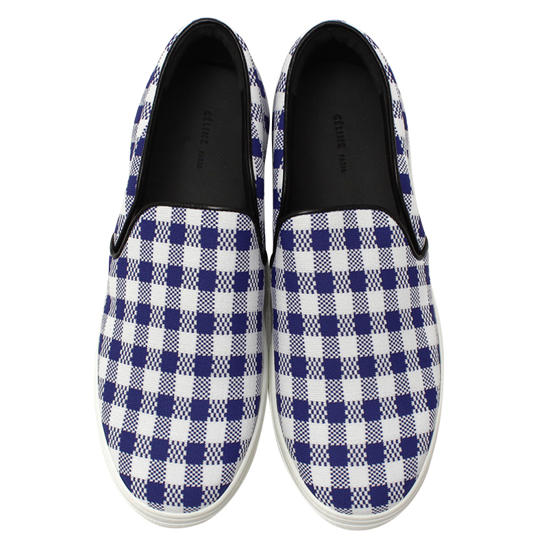 

Celine Two Tone Gingham Slip On Sneakers Size, Multicolor