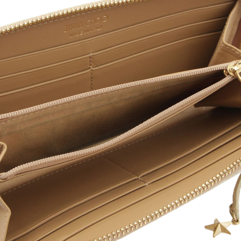 

Jimmy Choo Gold Star Studded Leather Filipa Zip Around Wallet