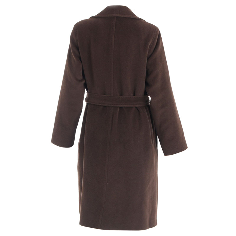 

Max Mara Brown Long Wool Belted Coat