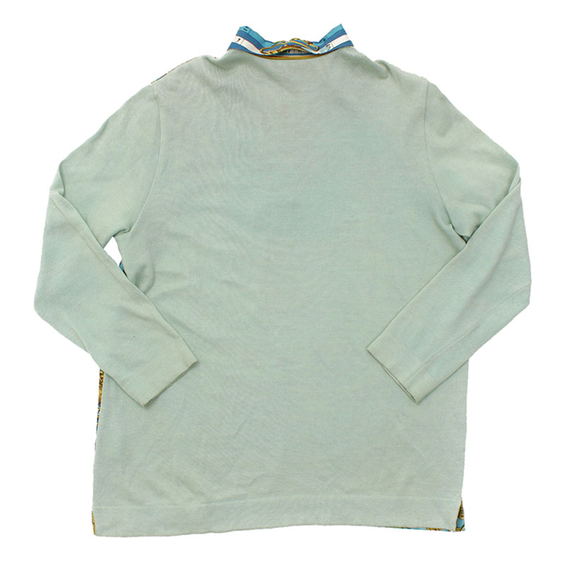 

Hermes Light Blue "Dies et Hore" Print Top